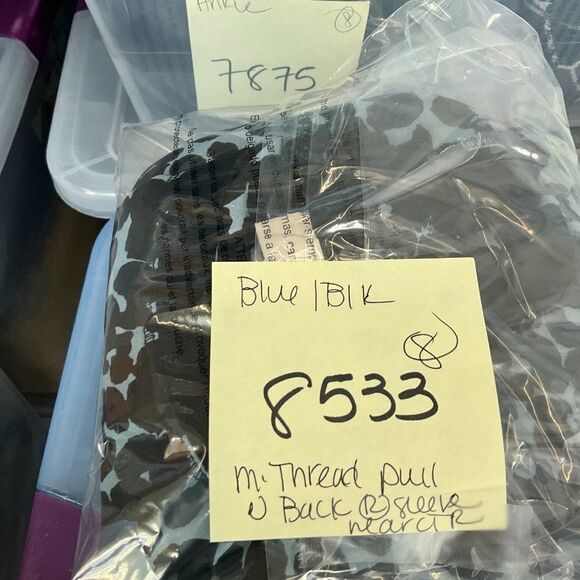 LOFT Womens Animal Print Blouse Blue Black Scoop Neck Pullover Top Long Sleeve S - Picture 11 of 12